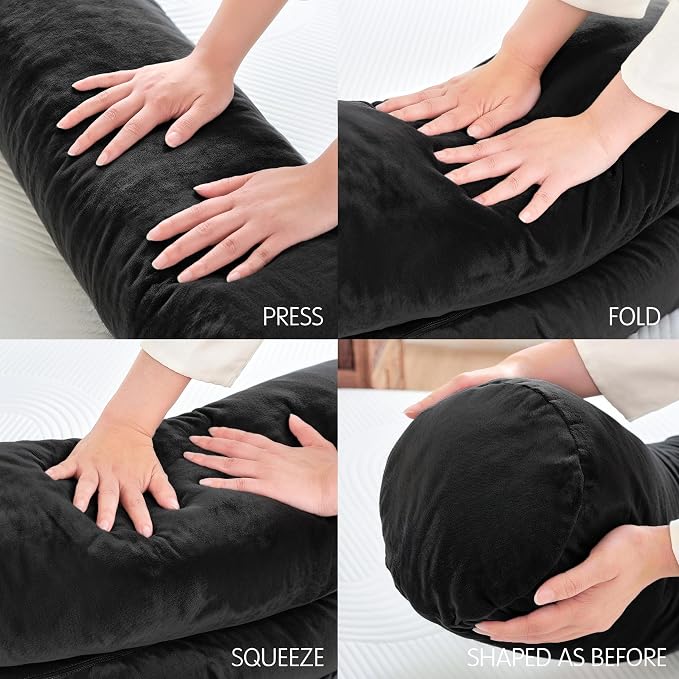 SyMax 7.8"x60" Body Pillow for Queen Bed, Bolster w/Removable Polyester Cover - Image 8