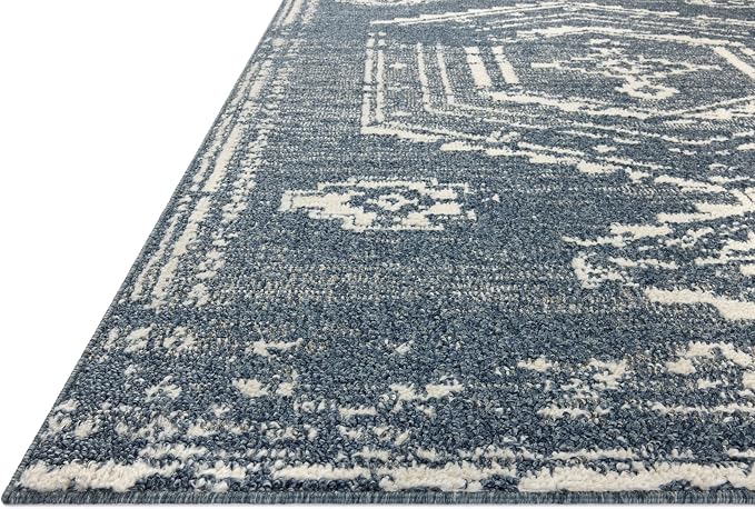 Loloi Magnolia Home by Joanna Gaines Gigi Collection GIG-03 Denim/Ivory 2'-7" x - Image 4