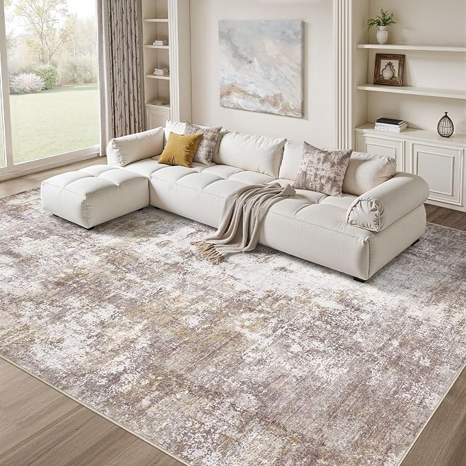 Washable 8X10 Area Rug: Modern Abstract Soft Non-Slip Indoor Rugs Home Decor by Unknown