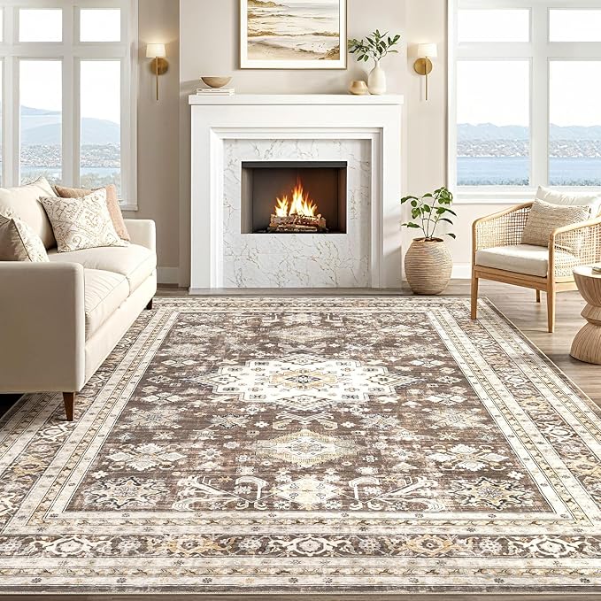 Vintage Living Room Area Rug 5x8 - Image 5