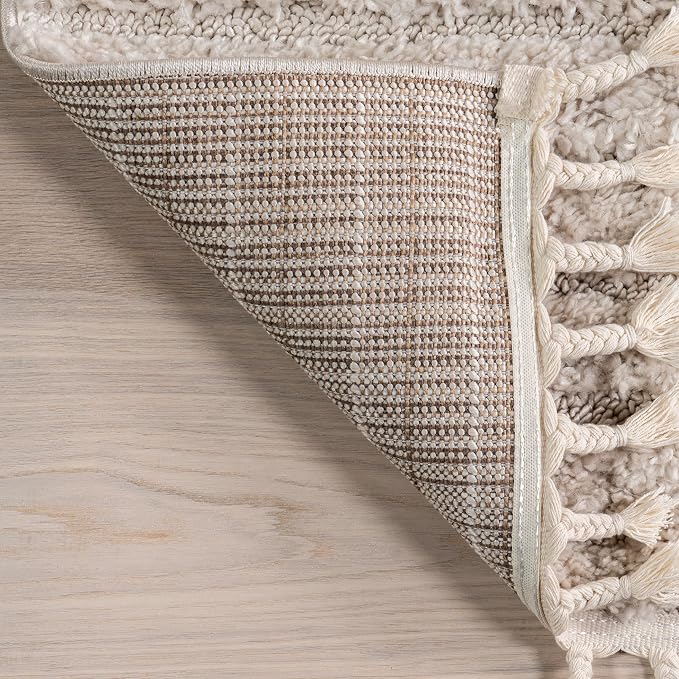 nuLOOM Risette Beige, Soft and Textured, High Traffic, Stain Resistant - Image 4