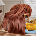 NEWCOSPLAY Super Soft Twin Blanket Coffee Premium Silky Flannel Fleece Leaves by NEWCOSPLAY