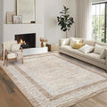 GarveeHome 8x10 Large Washable Area Rug Modern Bordered Rug Distressed by GarveeHome