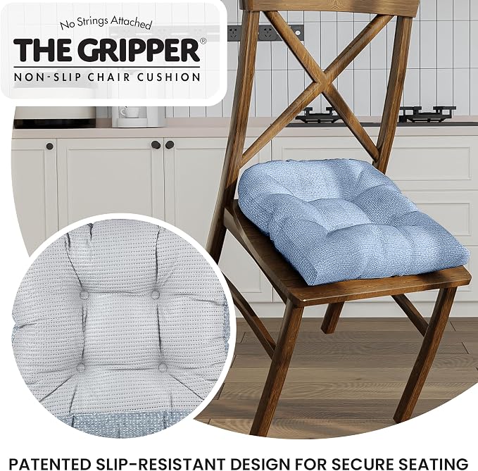 Klear Vu Gripper Overstuffed Universal Non-Slip Dining Chair Cushions - Image 5