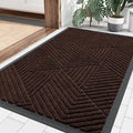 Smiry Front Door Mat Outside Entrance, Heavy Duty Sturdy Natural Rubber Doormat by Smiry