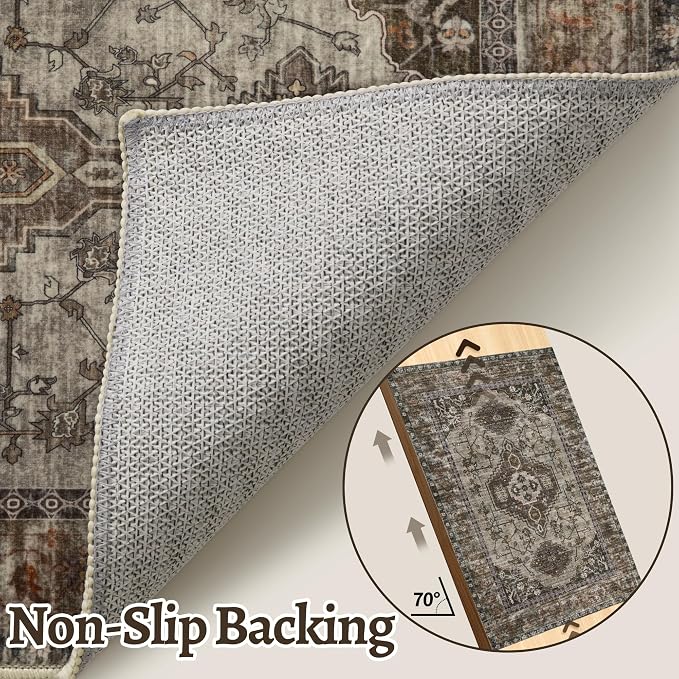 Tangsoo Washable Rug 4x6 Area Rug, Oriental Rug Indoor - Image 4