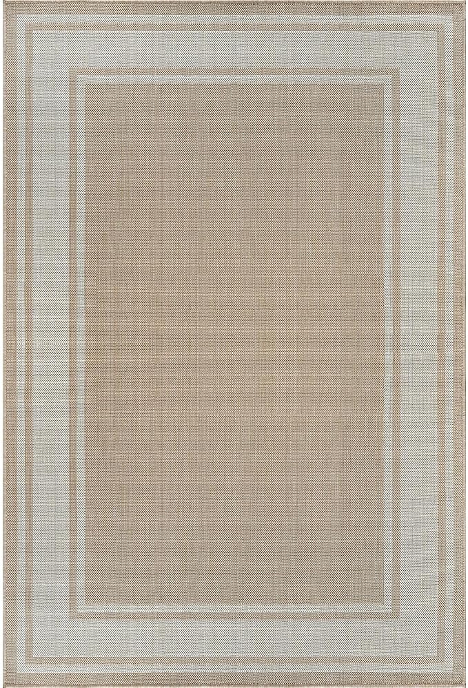 Beverly Rug Outdoor Rug 6x9 Modern Bordered Area Rugs - Image 3