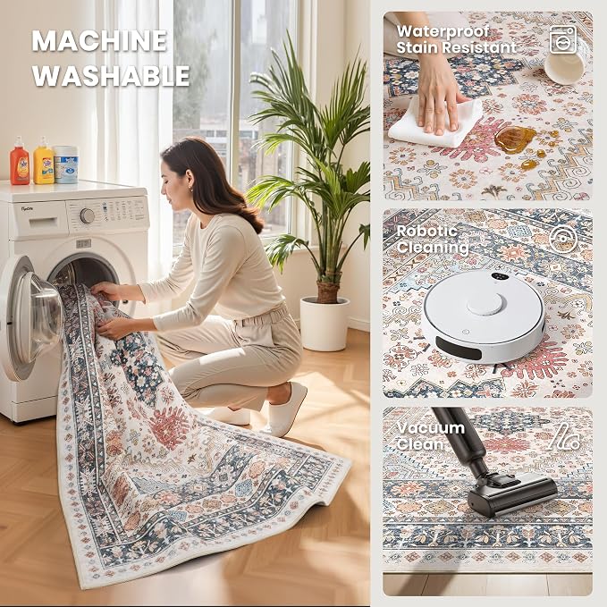 zesthome 6x9 Area Rug, Super Soft Washable Rugs - Image 4