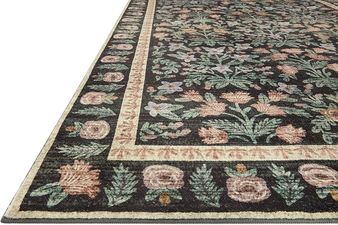 Loloi Rifle Paper Co. Eden Collection EDE-02 Mughal Garden Black 2'-3" x 3'-9" - Image 4