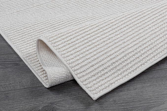 Beverly Rug Micro Loop Area Rug White 5x7 Modern Luxury Soft Trellis Geometric - Image 10