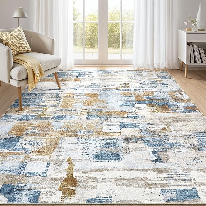 Abstract Living Room Rug 5x7 by kakania