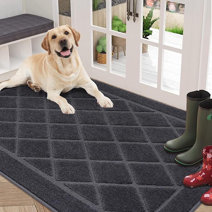 BEQHAUSE Dirt Trapper Door Mat 36" x 60", Doormat Non-Slip Entryway Rugs by BEQHAUSE