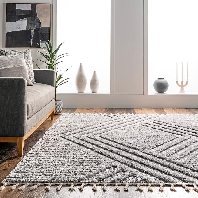 Nuloom Risette Light Grey, Soft and Textured, High Traffic, Stain Resistant - Image 9