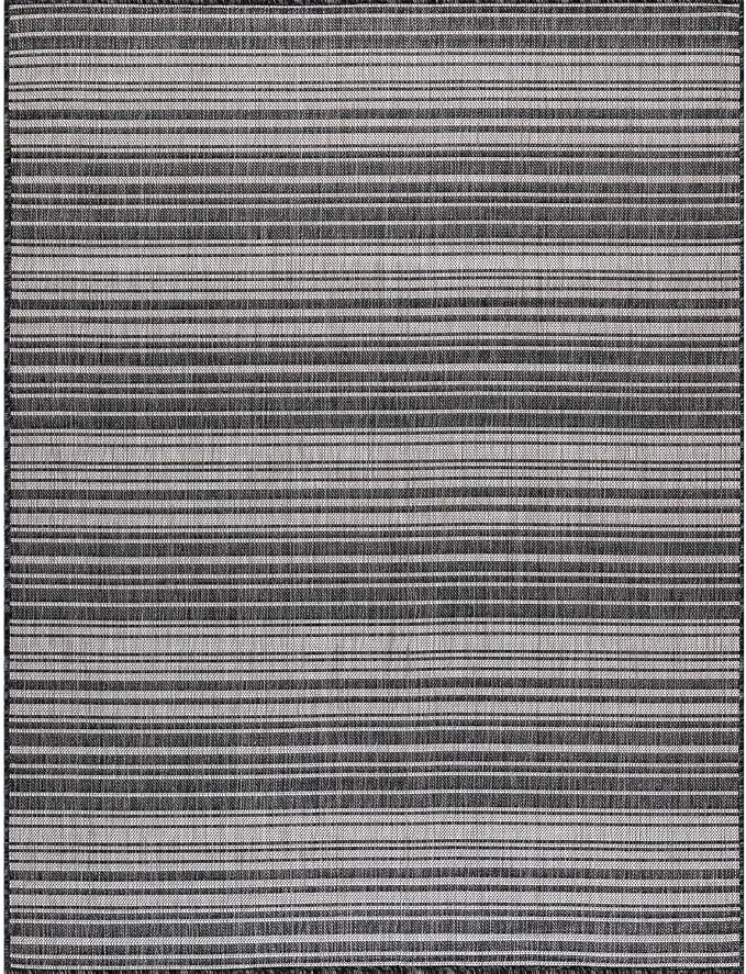 Stripe Outdoor Rug 5x7 Washable Outside Carpet - Image 2