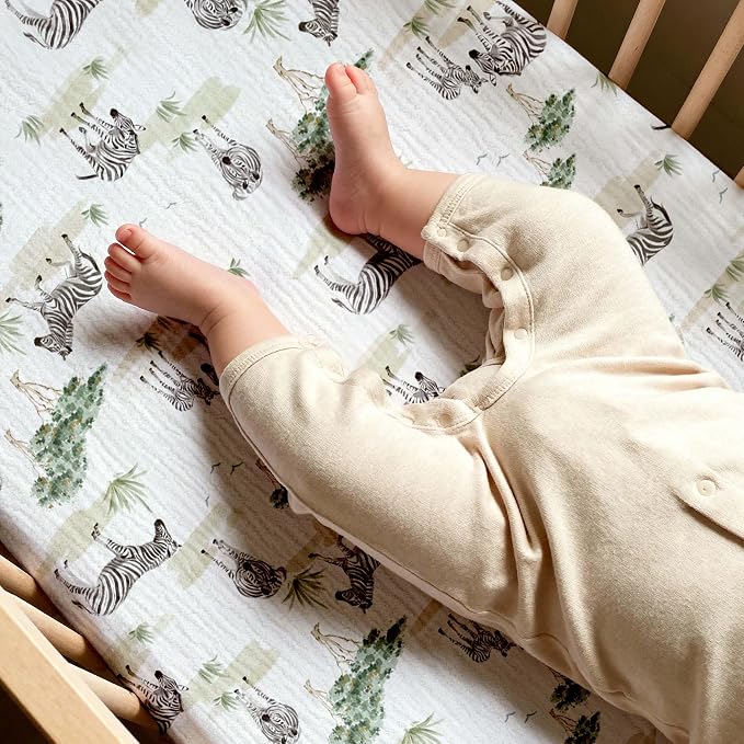 Muslin Bassinet Fitted Sheets, 2 Pack - Image 3