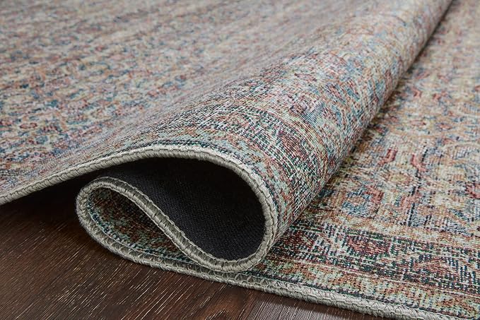 Loloi Adrian Collection ADR-04 Denim/Multi 5'-0" x 7'-6", .19" Thick Area Rug - Image 6