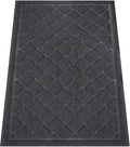 Front Door Mat Indoor Outdoor, Heavy Duty Low Profile Entrance Rug by HOMEK
