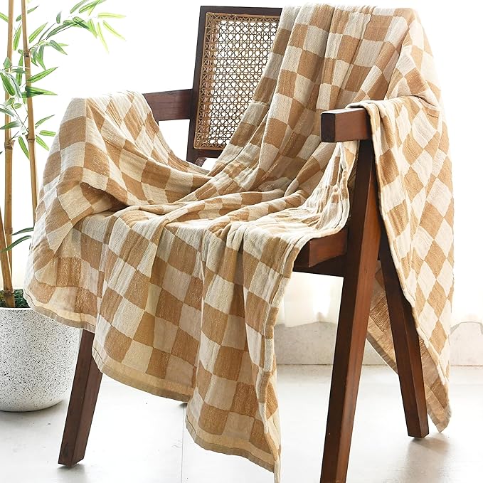 Folkulture Throw Blanket for Couch 50" x 60" |100% Recycled Cotton Couch by FOLKULTURE