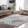 nuLOOM Risette Light Grey, Soft and Textured, High Traffic, Stain Resistant by nuLOOM