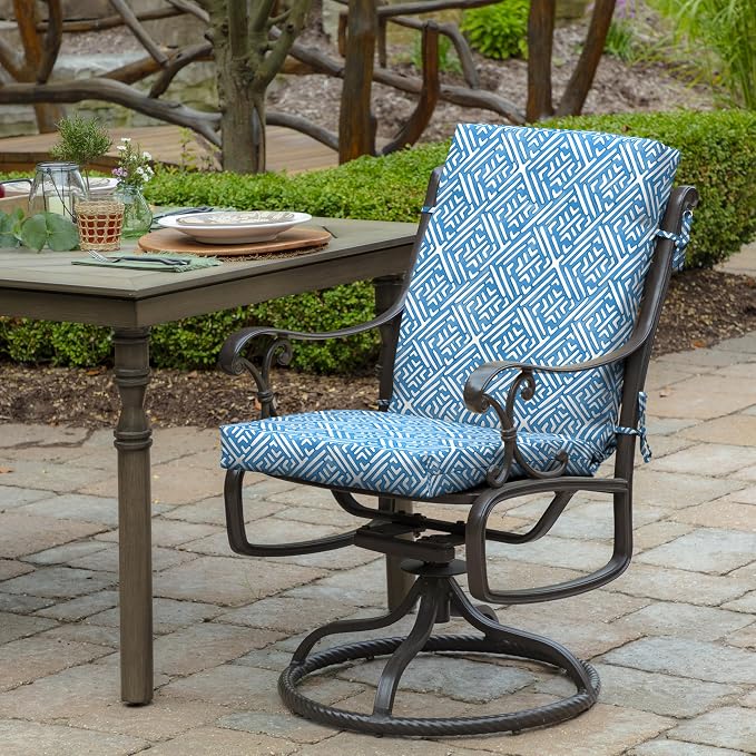 Arden Outdoor Midback Chair Cushion, 18 x 16.5, Rain-Proof, Fade Resistant - Image 2