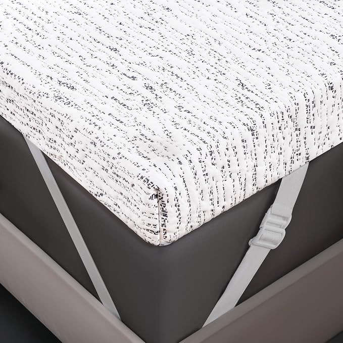 Subrtex Mattress Topper Cover Full Size 3 Inch Mattress Topper Protector - Image 5