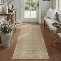 2x6 Brown Runner Rug Hallway Non Slip Kitchen Vintage Distressed Long Carpet by PureCozy