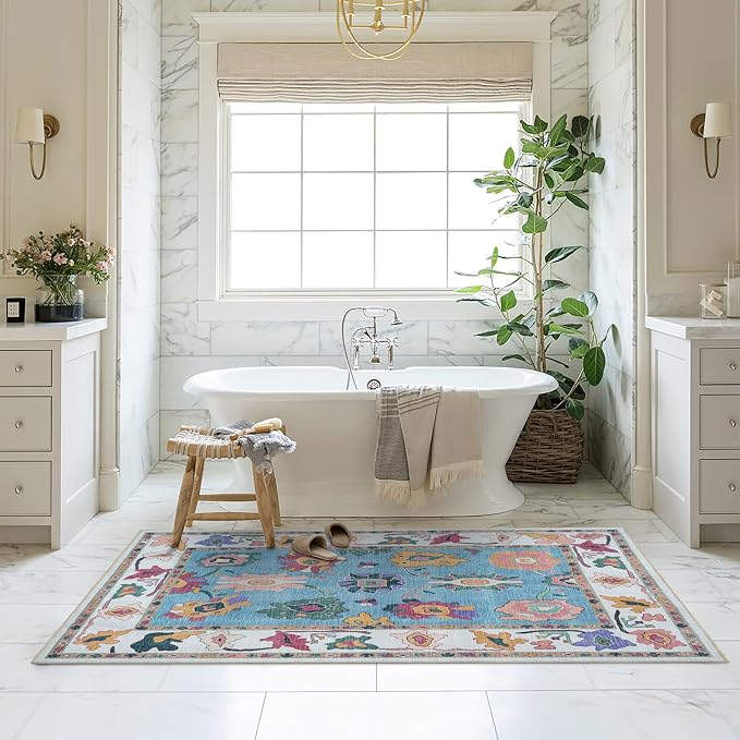 Fame Living Colorful Oushak Rug, Large Area Rugs - Image 9