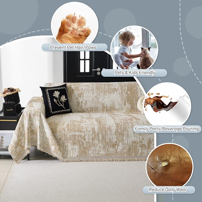 MYSKY HOME Couch Cover for Sectional Sofa Set - Image 3