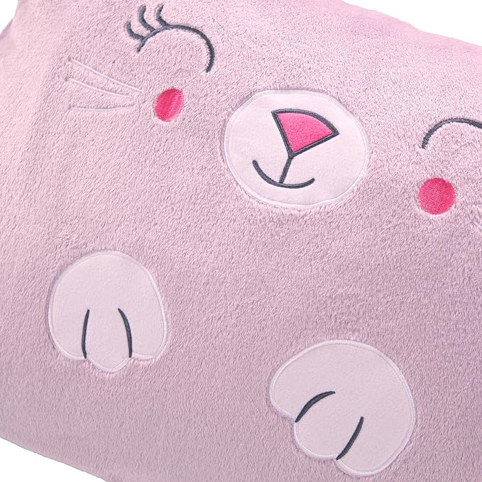 Saint Eve Kids Pillow Pals Fuzzy Pillow Case, Cute Animal Friends Soft Pillow - Image 2