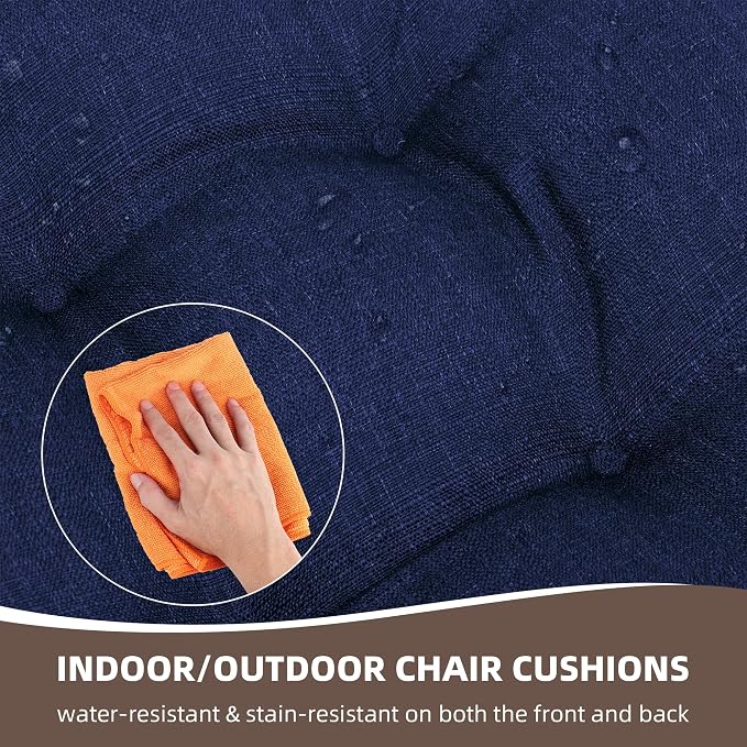 RACE LEAF 4 Pack 17x17 Patio Chair Cushions, Thickened Waterproof Cushions - Image 7