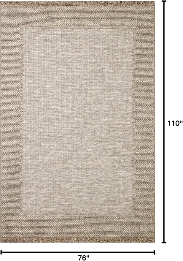 Loloi Dawn Collection Indoor/Outdoor DAW-06 Russet 6'-4" x 9'-2" Area Rug - Image 2