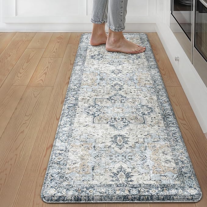 GENIMO Kitchen Mats for Floor, Washable Anti Fatigue Mat for Cushioned by GENIMO
