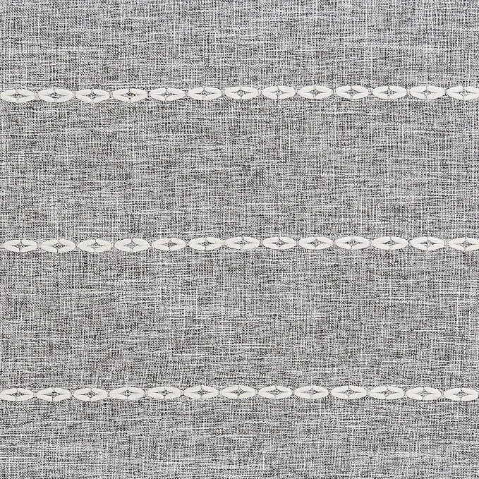 ZeeMart Farmhouse Braided Striped Table Runner, Rustic Grey Table Runners 36 - Image 6