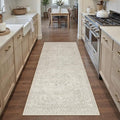 Beige 2x6 Runner Rug Washable Vintage Long Carpet by PureCozy