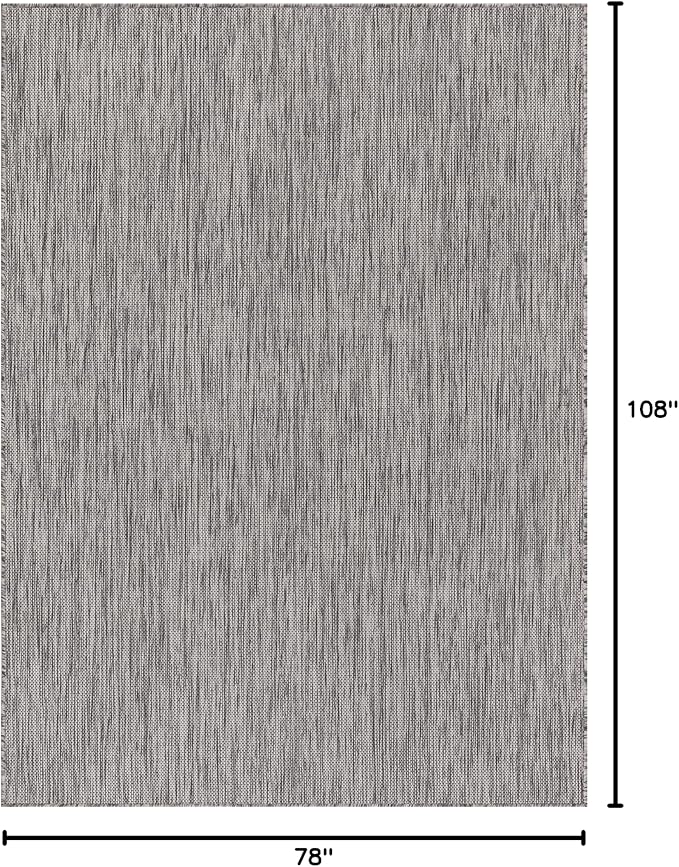 Washable Indoor Outdoor Rug 6x9 Weather Resistant Area Rugs Modern Solid - Image 2