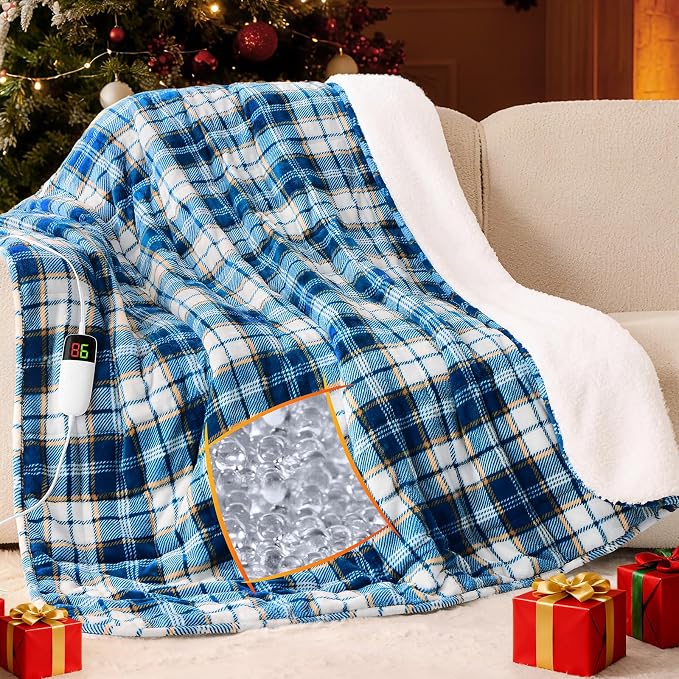 Heated Weighted Blanket for Adults 20Lbs Queen Size by OCTROT
