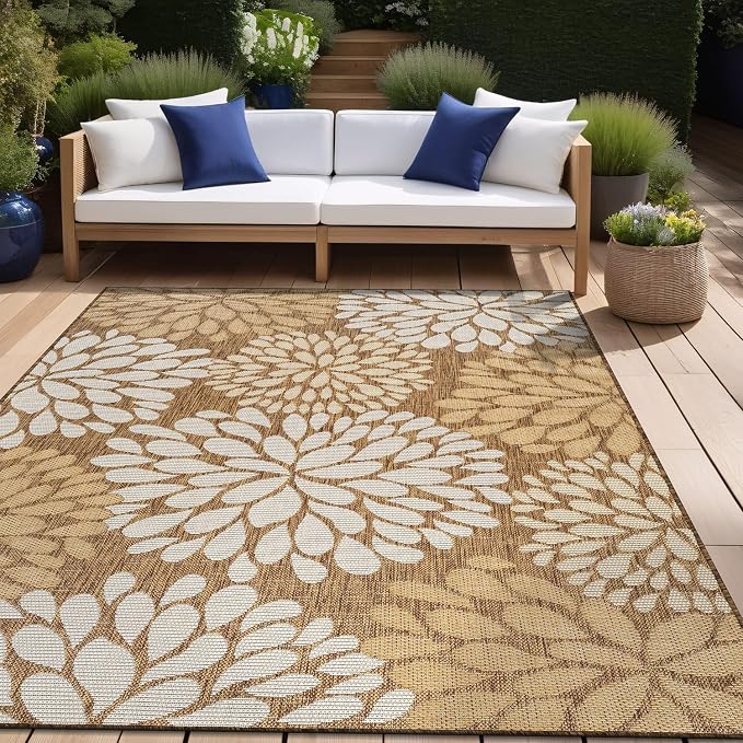 Beverly Rug Outdoor Rug 8x10 Modern Exotic Tropical Leaf Area Rugs - Image 7