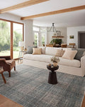 Loloi Angela Rose Ember Collection EMB-09 Denim/Charcoal 5'-3" x 7'-6" Area Rug by Loloi