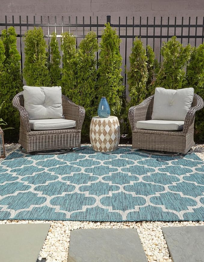 Unique Loom Outdoor Trellis Collection Area Rug - Image 3