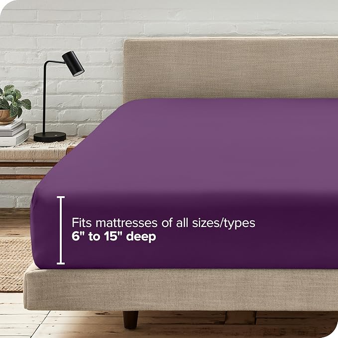 Bare Home Fitted Bottom Sheet Queen Size - Image 6