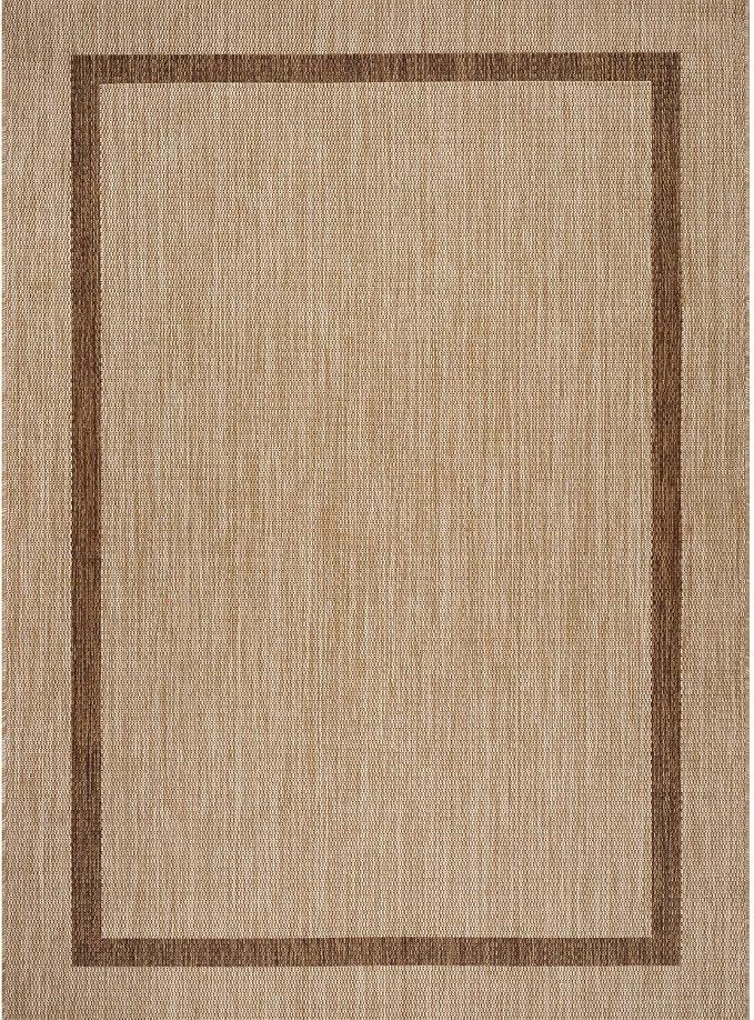 Bordered Outdoor Rug 5x7 Washable Outside Carpet - Image 2