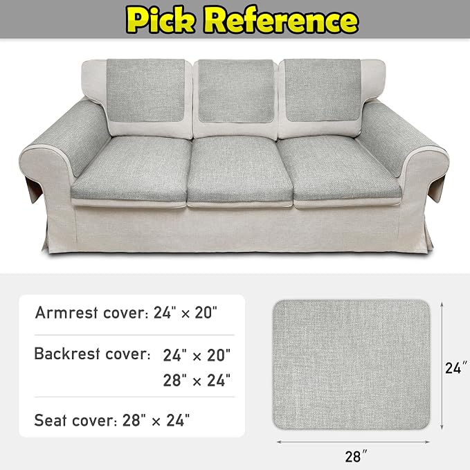 Couch Arm Covers, Waterproof Armrest Cover - Image 6