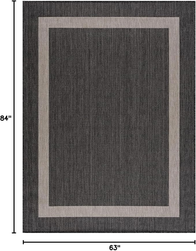 CAMILSON Outdoor Rug 6x9, Modern Outside Rugs - Image 2