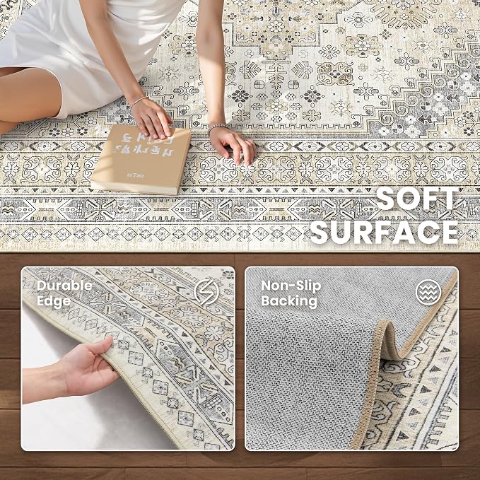 zesthome 6x9 Area Rug, Super Soft Washable Rugs - Image 6