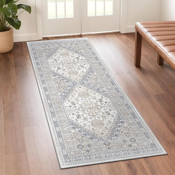 zesthome 2x6 Runner Rug for Hallways, Machine Washable Rug, Non Slip Vintage - Image 8