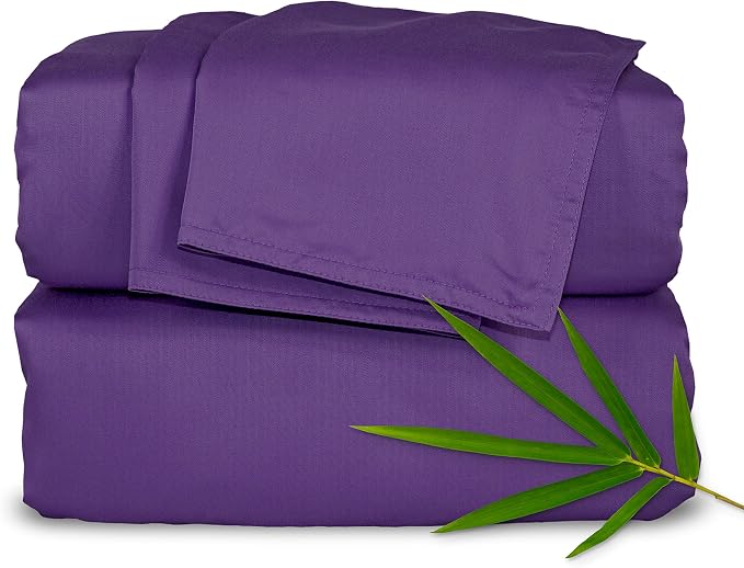 Pure Bamboo Twin Sheets, Genuine 100% Organic Viscose Derived from Bamboo Bed by PureBamboo