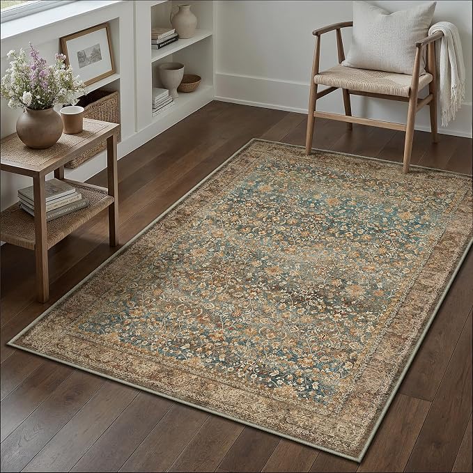 Area Rug 3x5 Entryway Office Washable Vintage Carpet Non Slip Indoor Kitchen - Image 4