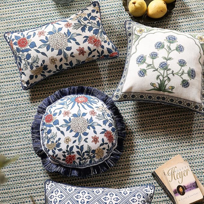 patdrea Designer Throw Pillow Covers Set of 2, Euro Elegant Linen - Image 8