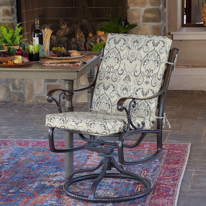 Arden Outdoor Dining Chair Cushion, 20 in x 20 in, Weather-Proof, Rain-Proof - Image 2