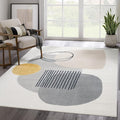 Abani Rugs Cream and Gray 4 ft. X 6 ft. Mid-Century Rug by Abani
